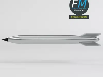 Stylized nuclear gravity bomb 3D model