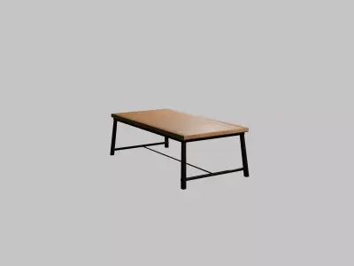 Industrial Coffee Table - Ultra-lightweight game-ready asset Low-poly 3D model