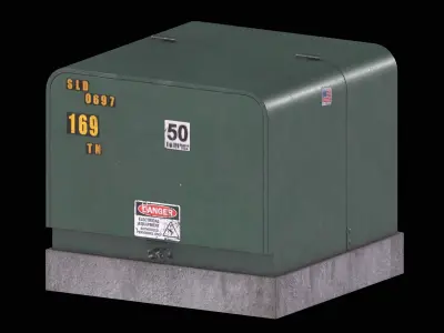 Electrical Box Low-poly 3D model buy