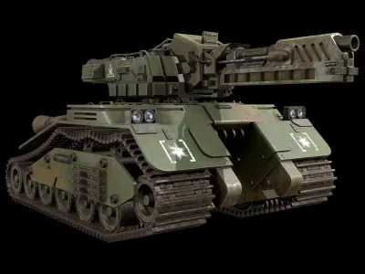 Tank Concept - 3 - Green 3D model