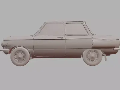 ZAZ 968 Zaporozhets Classic Soviet Car 3D Printable  3D print model