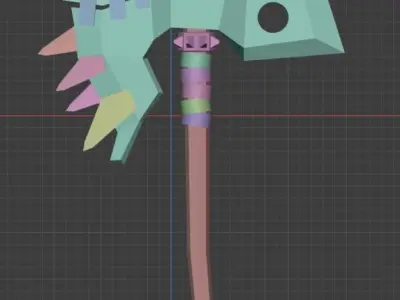 Orc Axe  Low-poly 3D model