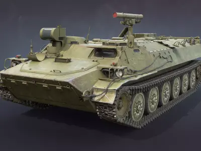 Shturm-S 9K114 or AT-6 Spiral Low-poly 3D model