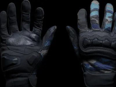 Motor Glove 003 Low-poly 3D model