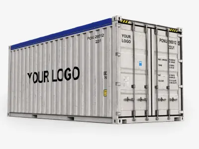 20ft Generic Open Top shipping Container 3D model