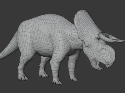 Nasutoceratops Titusi Dinosaur Low-poly 3D model