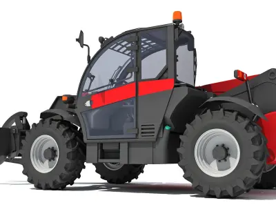 Telehandler Forklift 3D 3D model