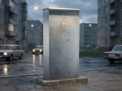 Electrical outdoor box Low-poly 3D model