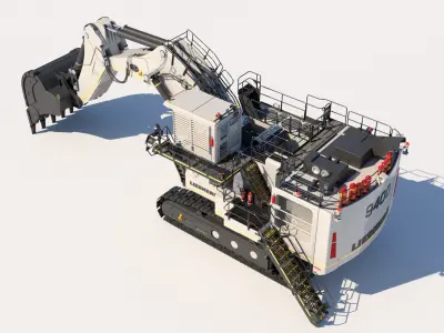 Liebherr R9400 Excavator -3D Model 3D model