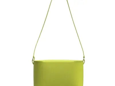 Yellow Leather Camera Bag 3D model