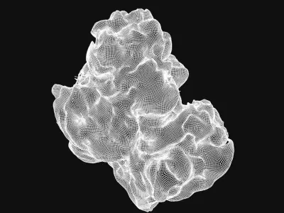 Realistic Cannabis Bud 02 3D model