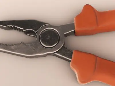 pliers Low-poly 3D model 2