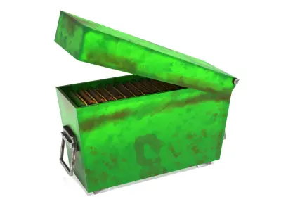 Hand Painted Stylize Ammo Box Low-poly 3D model
