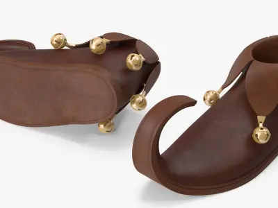  Elf Shoes Brown with Bells 