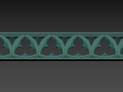 Gothic seamless ornament 06 3D print model