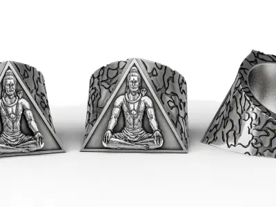 Antique Shiv Ji Ring  3D print model