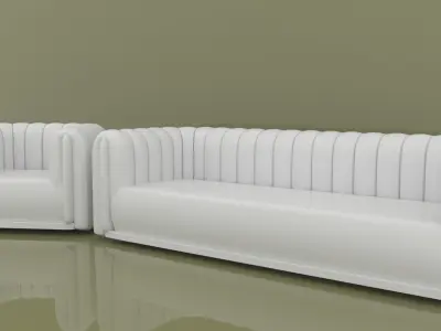  sofa and armchair 3D model