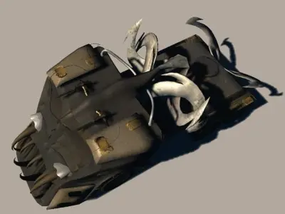 Camthrace helmet with horns and spikes 3D print model