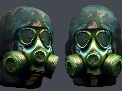 Helmet 3d model military combat Military Low-poly Low-poly 3D model 35