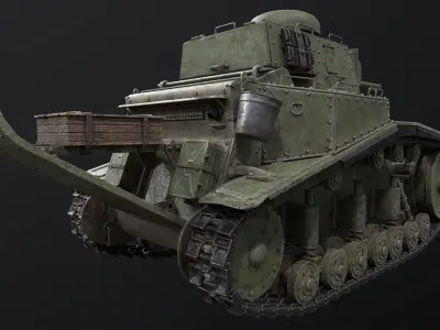 Tank MC-1 Low-poly 3D model
