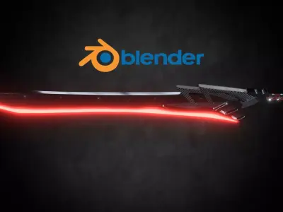 High-Poly Sword Model - Perfect for Blender Animations 3D model