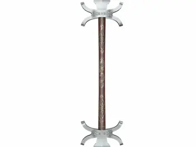 Double sword Low-poly 3D model