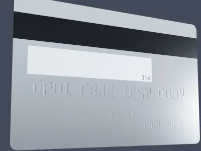 credit card Low-poly 3D model
