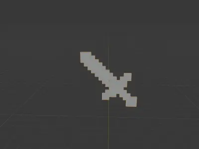 minecraft diamond sword 3d model   3D model