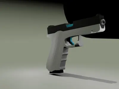 Glock gun Low-poly 3D model buy