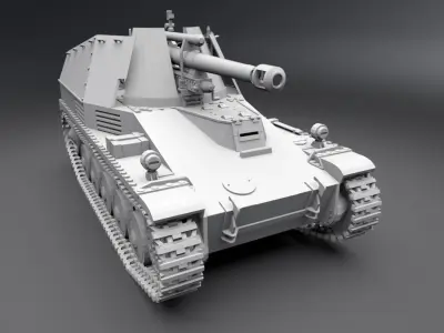 SdKfz 124 Wespe Scale model 3D print model