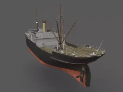 RMS Empress of India 1890 Low-poly 3D model