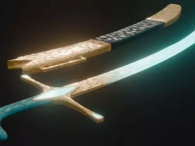 Fantasy Kilij Low-poly 3D model