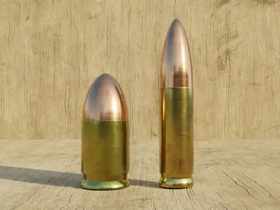 Bullet 3D models Low-poly 3D model