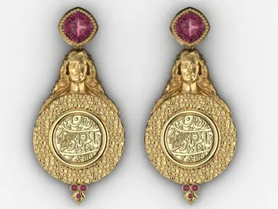 hammered  earring orginal design 3D print model