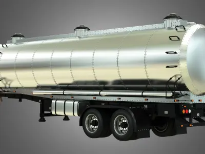 Tanker Semi Trailer 3D model