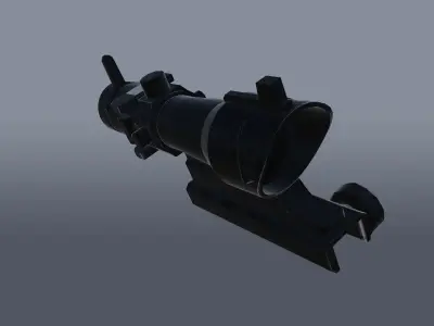 Combat Optical Lens Low-poly 3D model