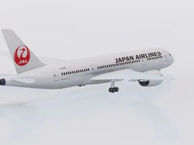 Boeing 787 Dreamliner Japan Low-poly 3D model
