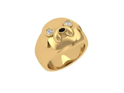 Jake the Dog engagement ring  3D print model