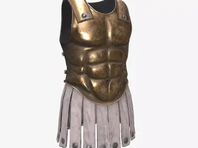 Ancient Armor LoricaMusculata 3D Model Game Ready PBR Low Poly Low-poly 3D model
