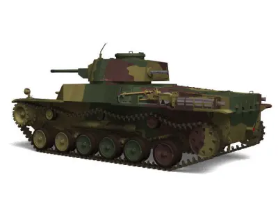 Type1 medium tank Chi he 3D model