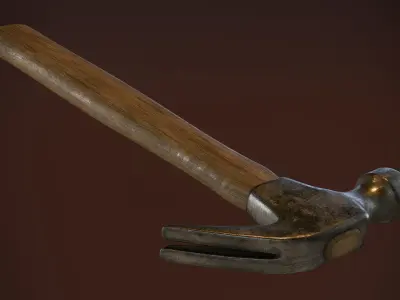 Old Claw Hammer Low-poly 3D model purchase