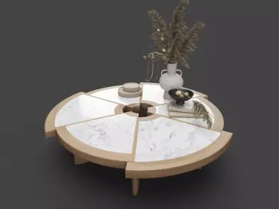 Modern table 3D model 2