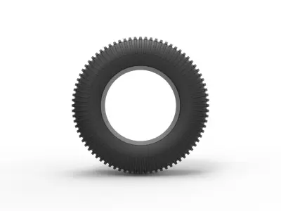 Dune buggy rear tire 21 Scale 1 to 25 3D print model