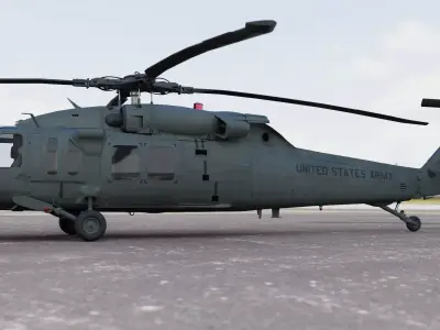 BlackHawk Sikorsky UH-60 Helicopter 3D model