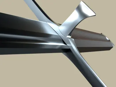 Kriegsmesser or Messer - Historical German Sword Low-poly 3D model