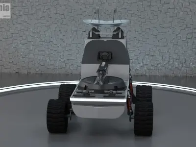 game asset shooter robot Vehicle Free low-poly 3D model