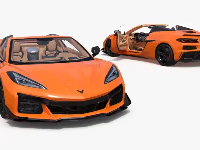  Cabriolet 2023 Chevrolet Corvette Z06 Open Orange Rigged 