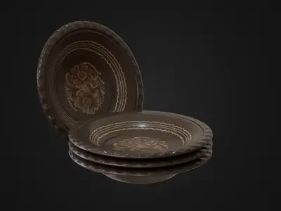 Decoration Plate 02 Free low-poly 3D model