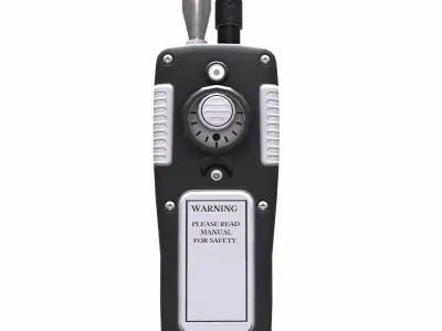 Air Particle Counter with Multiple Gas Detector  Low Poly  Low-poly 3D model