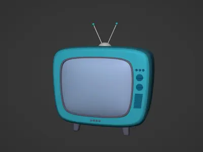 Cartoonish TV Low-poly 3D model